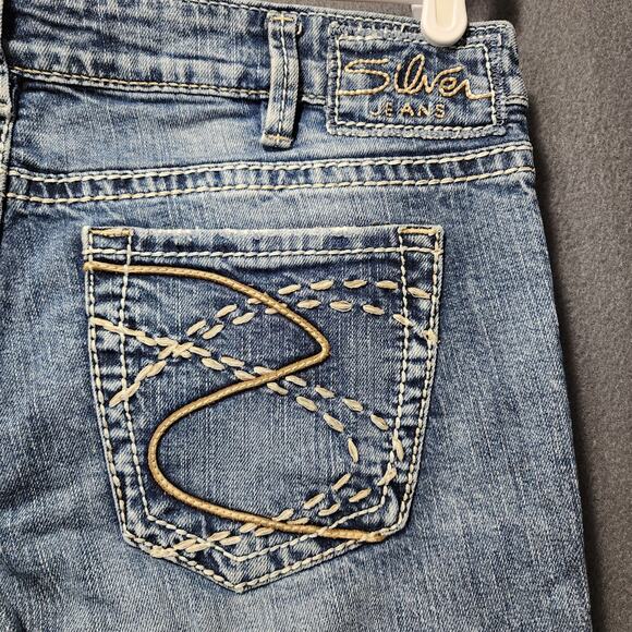 Silver Womens Jeans 32x30 Blue FRANCES 18" Bootcut Stretch Western Y2K Tag 31x31 - Picture 1 of 15
